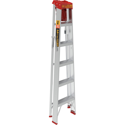 Step Ladder with Paint Tray, 6', Aluminum, 200 lbs. Capacity, Type 3 Cintas