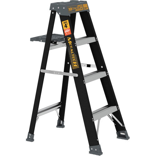 Step Ladder with Paint Tray, 4', Fibreglass, 250 lbs. Capacity, Type 1 Cintas