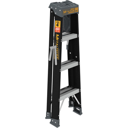 Step Ladder with Paint Tray, 4', Fibreglass, 250 lbs. Capacity, Type 1 Cintas