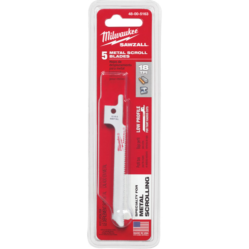 Lame de scie alternative Sawzall, Bim&eacute;tal, 18 Dents par pouce, 3-5/8" lo x 5/16" la Cintas