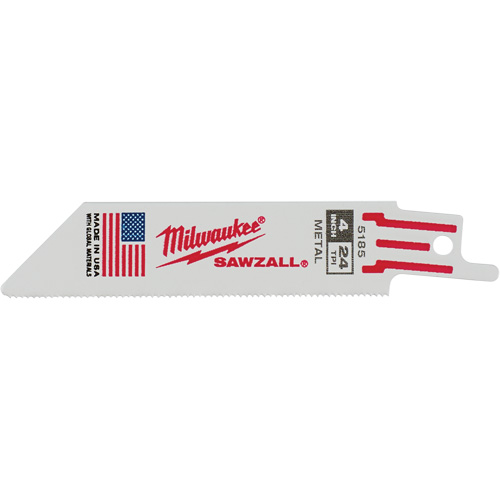 Lames de scie alternative Sawzall, Bim&eacute;tal, 24 Dents par pouce, 4" lo x 3/4" la Cintas