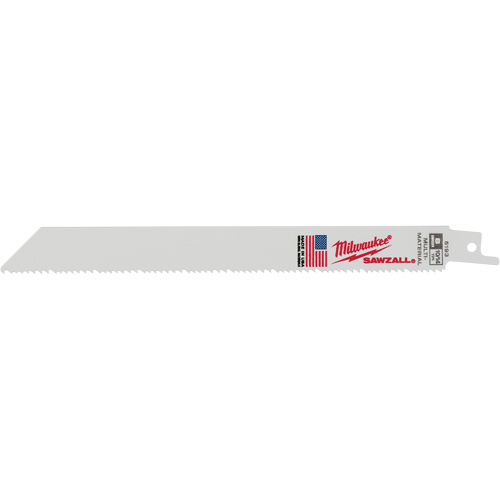 Lame de scie alternative Sawzall, Bim&eacute;tal, 10-14 Dents par pouce, 8" lo x 5/8" la Cintas