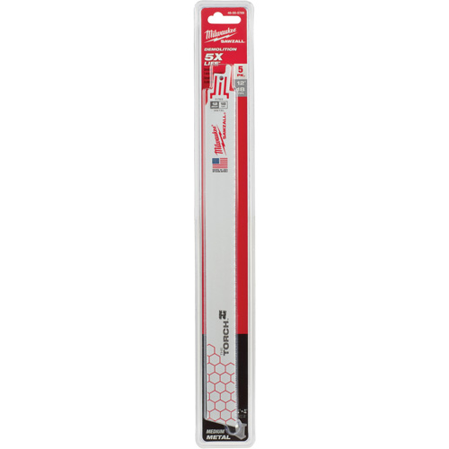 Lame The Torch Sawzall, Bim&eacute;tal, 18 Dents par pouce, 12" lo x 1" la Cintas