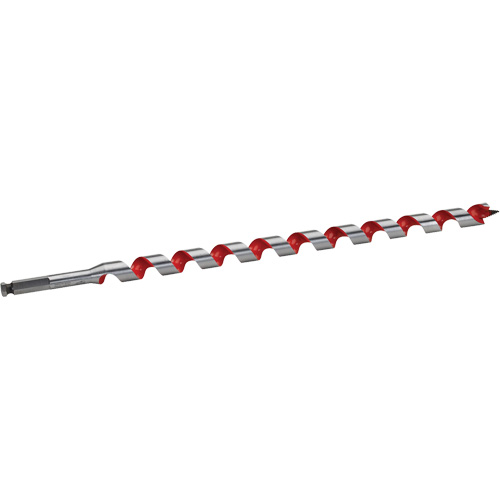 Longue m&egrave;che h&eacute;licoidale pour perceuse, Diam&egrave;tre de 1-1/16", Cannelure 15", Tige 7/16" hexagonal Cintas