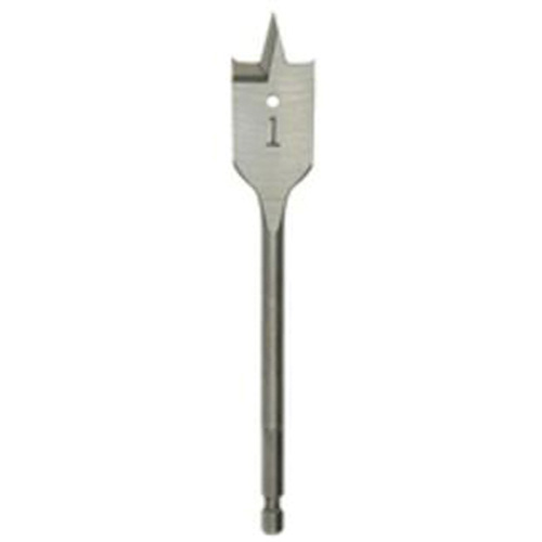 Flat Boring Bit, 7/16" Diameter, 1/4" Hex Shank, 6" Length Cintas