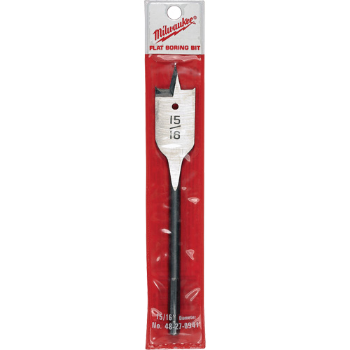 Flat Boring Bit, 15/16" Diameter, 1/4" Hex Shank, 6-1/8" Length Cintas
