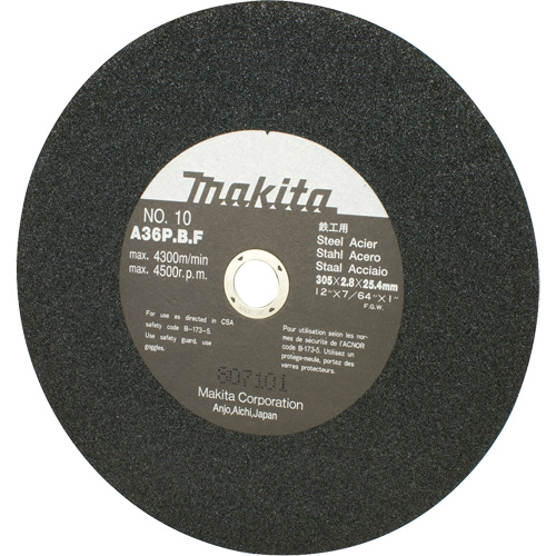 Abrasive Wheel for Cut Off Saws & Angle Cutters, 12" x 7/64", 1" Arbor, 4500 RPM Cintas