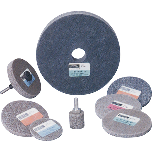 Standard Abrasives 500 Series Soft Density Unitized Wheels, 3" x 1/4", 1/4" Arbor, Medium Grit, Aluminum Oxide Cintas