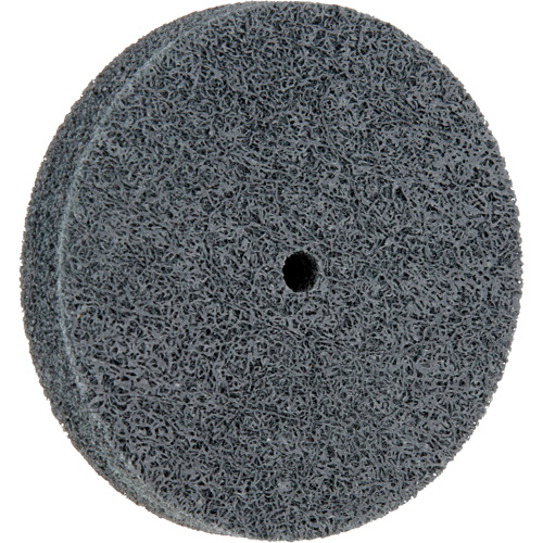 Meule homog&egrave;ne &agrave; faible densit&eacute; de s&eacute;rie 500 Standard Abrasives, 3" x 1/2", Arbre de 1/4", Grain de Fin, Carbure de silicium Cintas