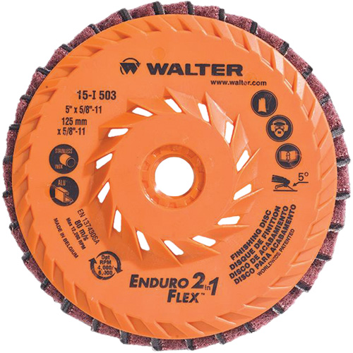 Meule &agrave; lamelles Enduro-Flex 2-in-1, 5" x 5/8"-11, Grain 80, C&eacute;ramique Cintas