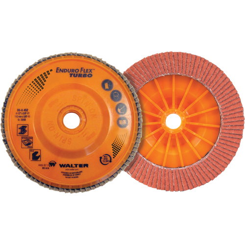 Disque &agrave; lamelles Turbo Enduro-Flex, 4-1/2" x 5/8"-11, Type 27S, Grain 36/60, C&eacute;ramique Cintas