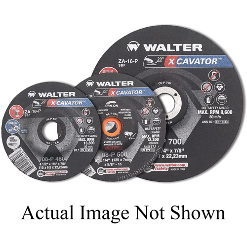 XCAVATOR Grinding Wheel, 4-1/2" x 1/4", 5/8"-11 Arbor, Zirconium, Type 27 Cintas