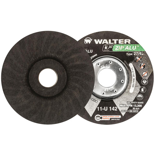 Zip Alu Cut-Off Wheel, 4-1/2" x 3/64", 7/8" Arbor, Type 27, Aluminum Oxide, 13300 RPM Cintas