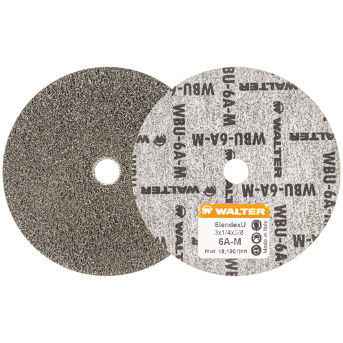 Disque de finition Blendex U, 3" dia., Grain 6AM, Carbure de silicium Cintas