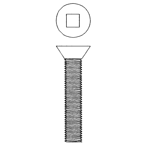 Flat Head Machine Screws, #10-24 x 1-3/4" L, Zinc Plated Cintas
