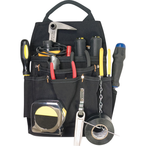 Professional Electrician's Pouches, Multiple Tool Holder, Polyester, 11 Pockets Cintas