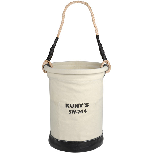Heavy-Duty Buckets, 11" L x 11" W x 16" H, Canvas, Beige Cintas