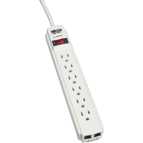 Protect-It Surge Suppressors, 6 Outlets, 720 J, 1800 W, 4' Cord Cintas