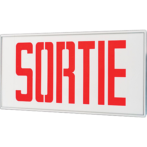 Enseignes sortie Stella - Sortie, DEL, &agrave; raccordement fixe, 17-1/2" lo x 18-1/2" la, Français Cintas