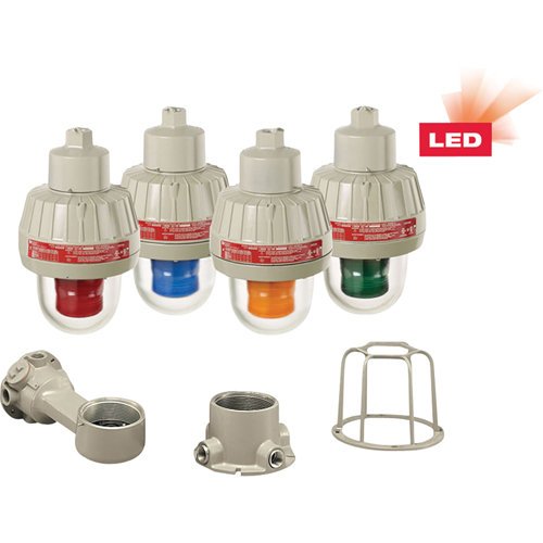 Explosion-Proof LED Warning Lights With XLT Technology, Continuous/Flashing, Amber Cintas