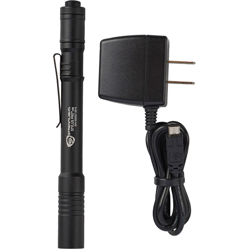 Lampe stylo USB Stylus Pro, DEL, 350 lumens, Corps en Aluminium, piles Rechargeable, Compris Cintas