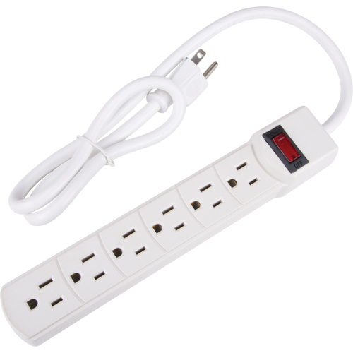 Limiteur de surtension, 6 Prises, 200 J, 1875 W, Cordon 3' Cintas