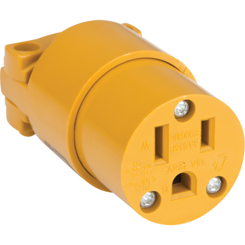 PVC Grounding Connector, 5-15R, Plastic Cintas
