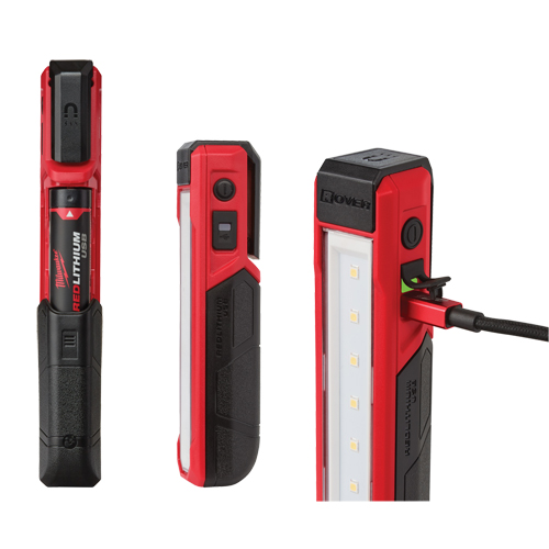 Projecteur de poche USB Rover, DEL, 445 lumens, 2 hres de fonctionnement, Bloc-pile Rechargeable, Plastique Cintas