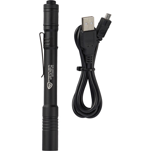 Lampe de poche stylo USB Stylus Pro, DEL, 350 lumens, Corps en Aluminium, piles Rechargeable, Compris Cintas