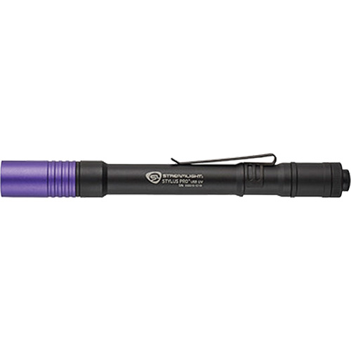 Lampe stylo UV avec port de recharge micro USB Stylus Pro, DEL, Corps en Aluminium, piles Rechargeable, Compris Cintas