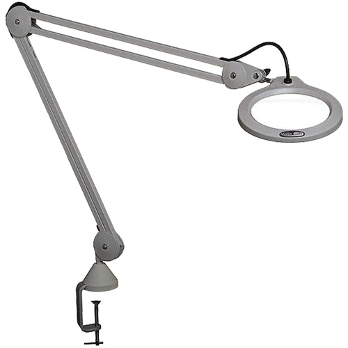 Magnifying Lamp, 5 Diopter, LED Light, 45" Arm, C-Clamp, Grey Cintas
