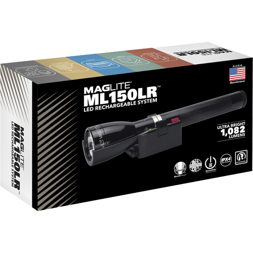 ML150LR(X) Fast-Charging Flashlight, LED, 1082 Lumens, Rechargeable Batteries Cintas