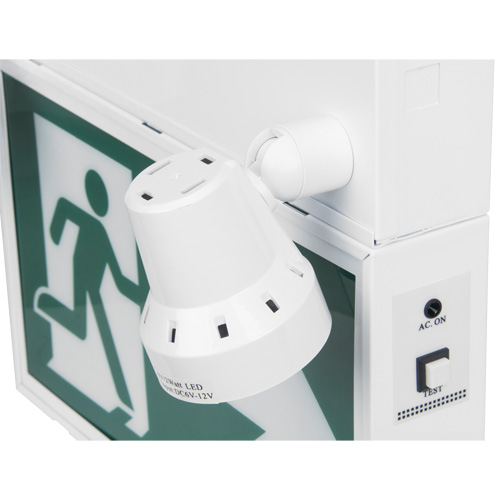 Running Man Sign with Security Lights, LED, Battery Operated/Hardwired, 12-1/10" L x 11" W, Pictogram Cintas
