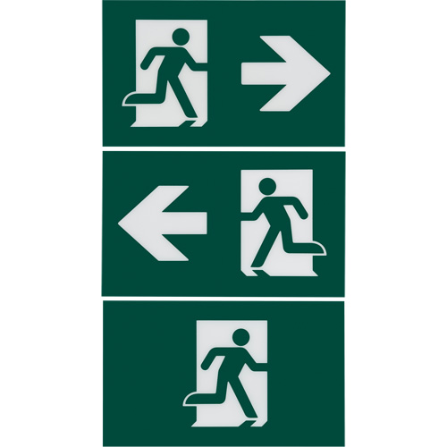 Running Man Sign with Security Lights, LED, Battery Operated/Hardwired, 12-1/10" L x 11" W, Pictogram Cintas