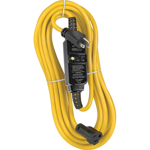 Self-Test Automatic Reset GFCI Cord Set, 120 V, 15 A, 25' Cord Cintas