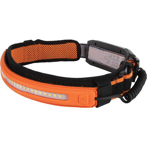Lampe frontale &agrave; faisceau large avec bandeau, DEL, 575 lumens, 4 hres de fonctionnement, piles Rechargeable Cintas