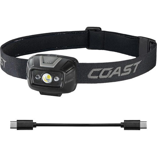 Lampe frontale projecteur &agrave; grand angle bicolore FL20R , DEL, 520 lumens, 2,5 hres de fonctionnement, piles Rechargeable Cintas