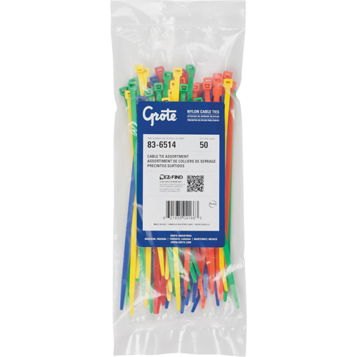 Attaches en nylon, Longueur 8", R&eacute;sistance &agrave; la traction 50 lb Cintas