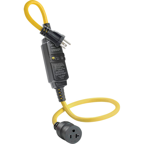Cordon avec disjoncteur diff&eacute;rentiel (DDFT) &agrave; r&eacute;armement automatique, 120 V, 20 A, Cordon de 3' Cintas