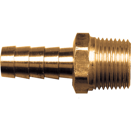 Hose Male Barb Pipe Coupler, Brass, 1/2" Cintas