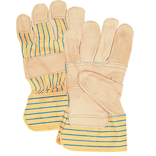 Gants d'ajusteur &agrave; paume renforc&eacute;e, Grand, Paume en Cuir fleur de vache, Doublure en Coton Cintas