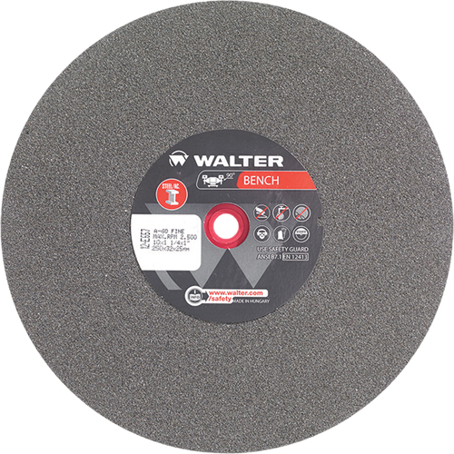 Bench Grinding Wheel, 10" x 1-1/4", 1" Arbor, 1 Cintas