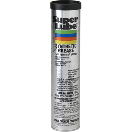Super Lube Synthetic Based Grease With PFTE, 400 g, Cartridge Cintas