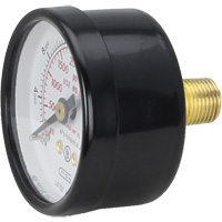 Pressure Gauges, 1-1/2" , 0 - 4000 psi, Back Mount, Analogue Cintas