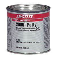 Fixmaster&reg; 2000° Putty, 8 oz., Cartridge, Silver Cintas