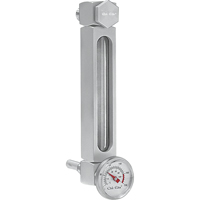 Aluminum Liquid Level Gauge, Threaded, 5" L, 205°F (96.11° C) Cintas