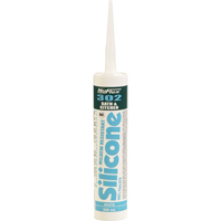 NuFlex&reg; 302 Bath And Kitchen Silicone Sealant, 300 ml, Cartridge, Clear Cintas