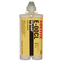 E-00CL Structural Adhesives, 200 ml, Dual Cartridge, Two-Part, Clear Cintas