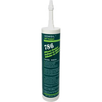 Agent d'&eacute;tanch&eacute;it&eacute; &agrave; base de silicone Dowsil 786, 300 ml, Cartouche, Blanc Cintas