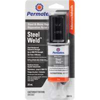Steel Weld Epoxy, 25 ml, Syringe, Two-Part, Grey Cintas